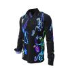 NEON SAXOPHONE - dark shirt with neon saxophones - GERMENS