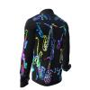 NEON SAXOPHONE - dark shirt with neon saxophones - GERMENS