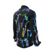 NEON SAXOPHONE - dark shirt with neon saxophones - GERMENS