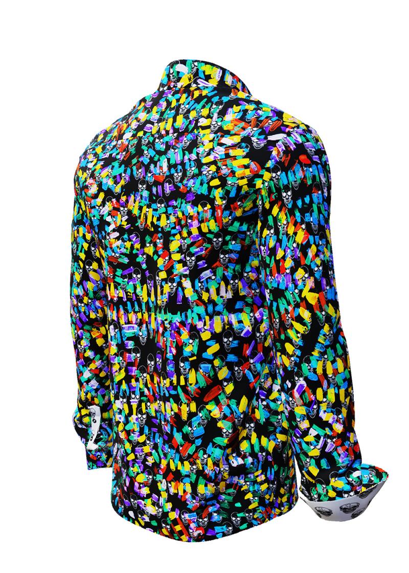 SKULL PARTY - Long sleeve shirt with hidden skulls - GERMENS
