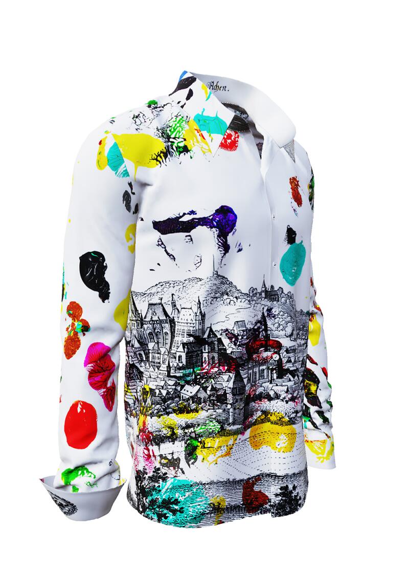 JOY AACHEN TODAY - light shirt with city extract Aachen - GERMENS