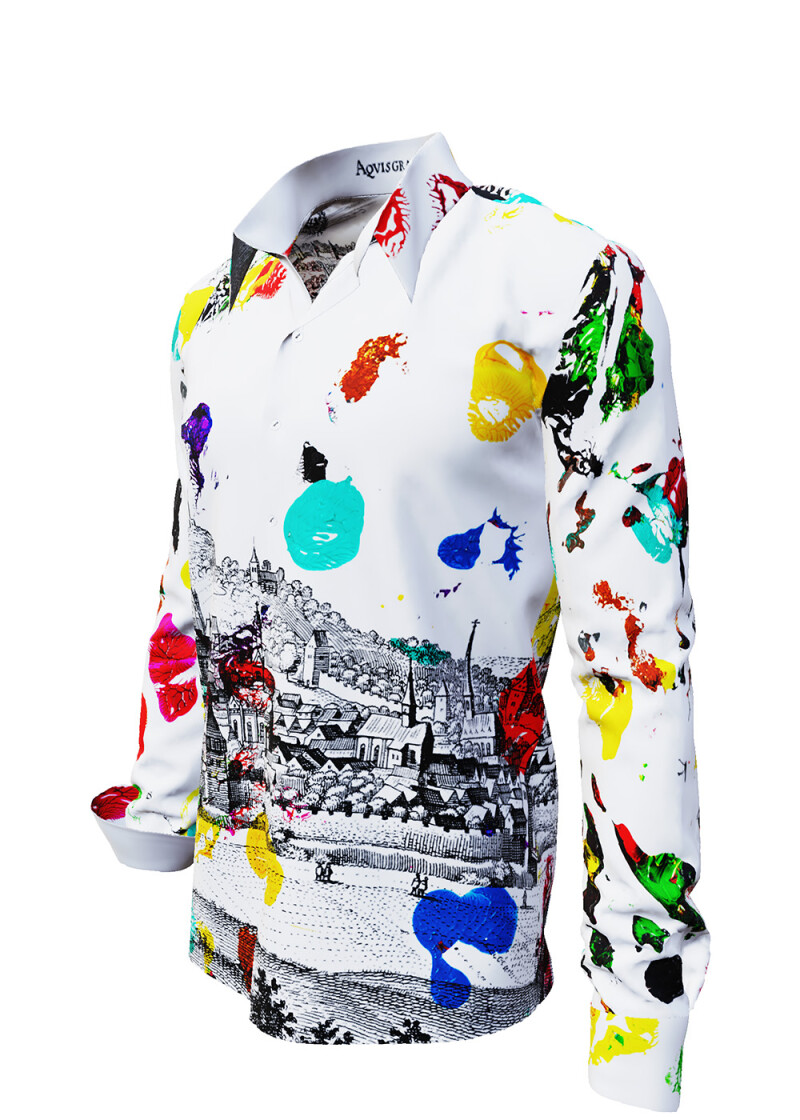 JOY AACHEN TODAY - light shirt with city extract Aachen - GERMENS