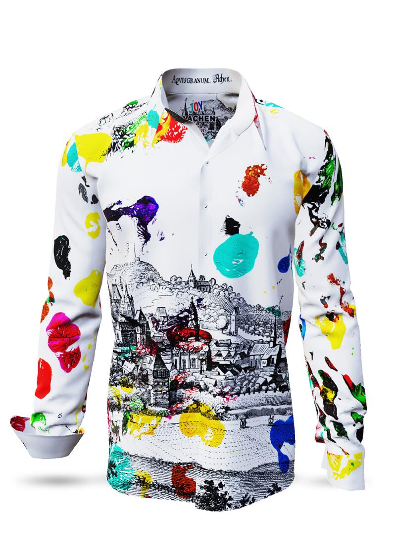 JOY AACHEN TODAY - light shirt with city extract Aachen - GERMENS