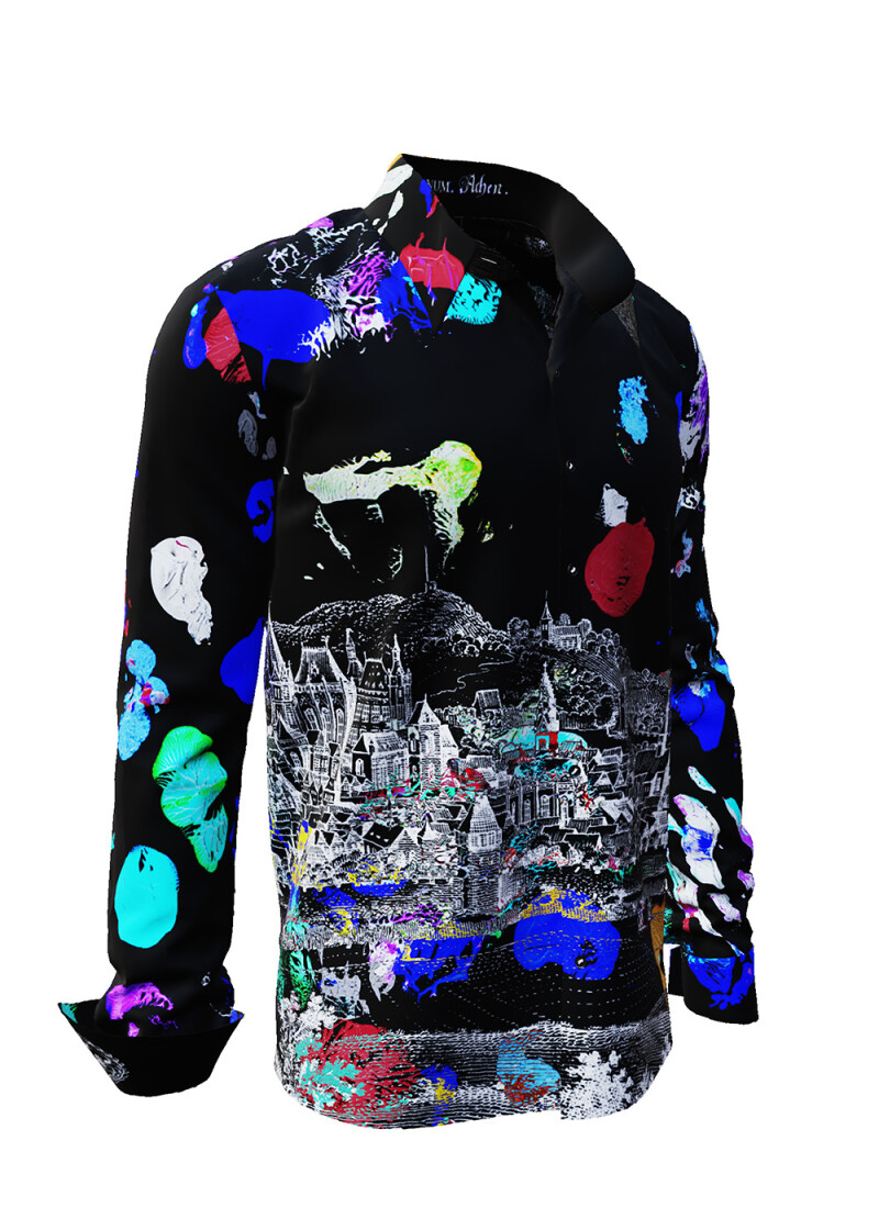 JOY AACHEN TONIGHT - dark shirt with city extract Aachen - GERMENS