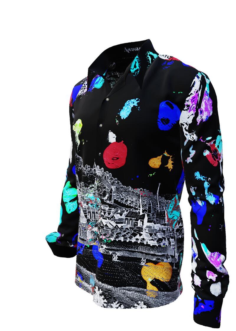 JOY AACHEN TONIGHT - dark shirt with city extract Aachen - GERMENS