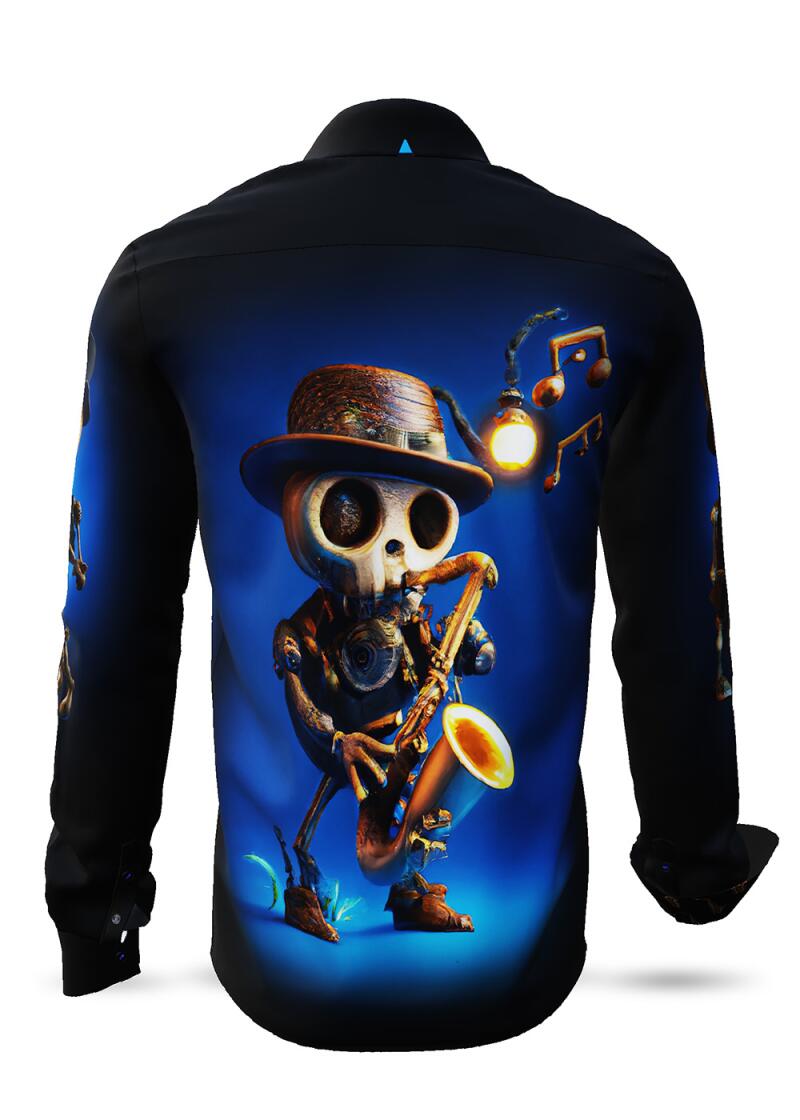 MR. DEATH PLAYS SAXOPHONE - Einzigartige Hemden Herren...