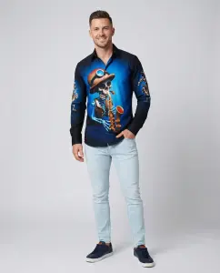 Discover button up shirts for men MR. DEATH PLAYS...