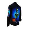 MR. DEATH PLAYS GUITAR - dark shirt with skeleton playing music - GERMENS