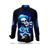 MR. DEATH PLAYS VIOLIN - dark shirt with skeleton playing music - GERMENS