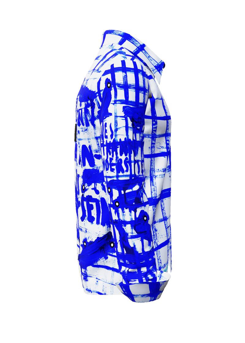 ANDERS - Weies Hemd mit blauer Knstlerzeichnung - GERMENS