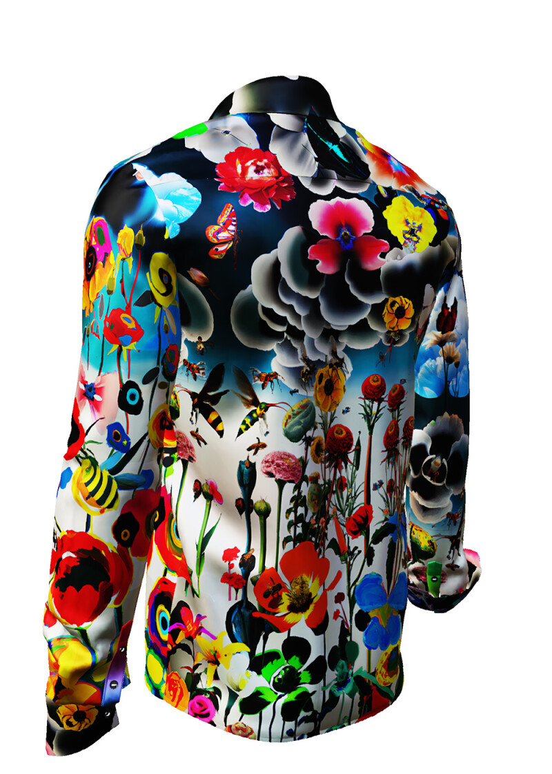FLOWERDREAMS - dunkles Hemd mit Blumen - GERMENS