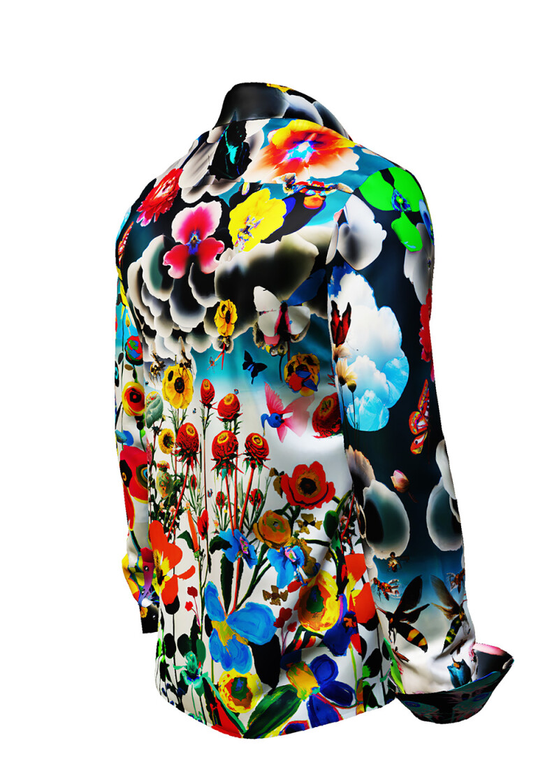 FLOWERDREAMS - dunkles Hemd mit Blumen - GERMENS