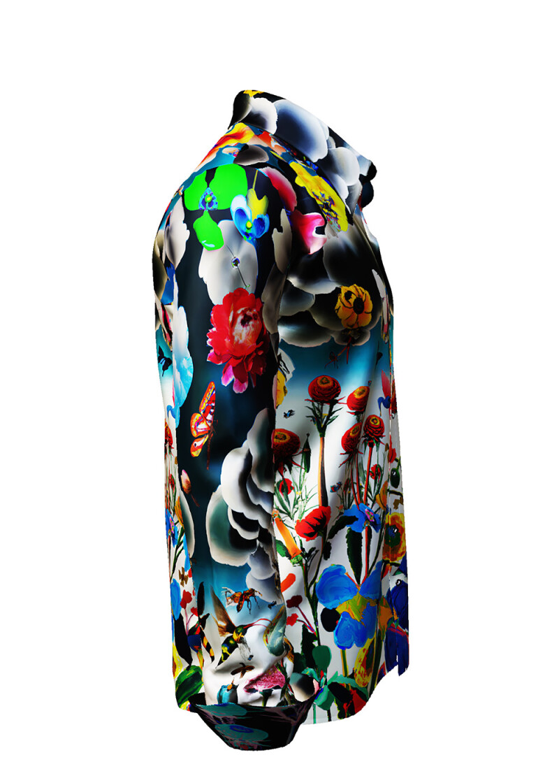 FLOWERDREAMS - dunkles Hemd mit Blumen - GERMENS
