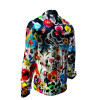 FLOWERDREAMS - dark long sleeve shirt with flowers  - GERMENS