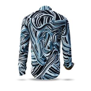 BRUSHSTROKE - blue long sleeve shirt - GERMENS