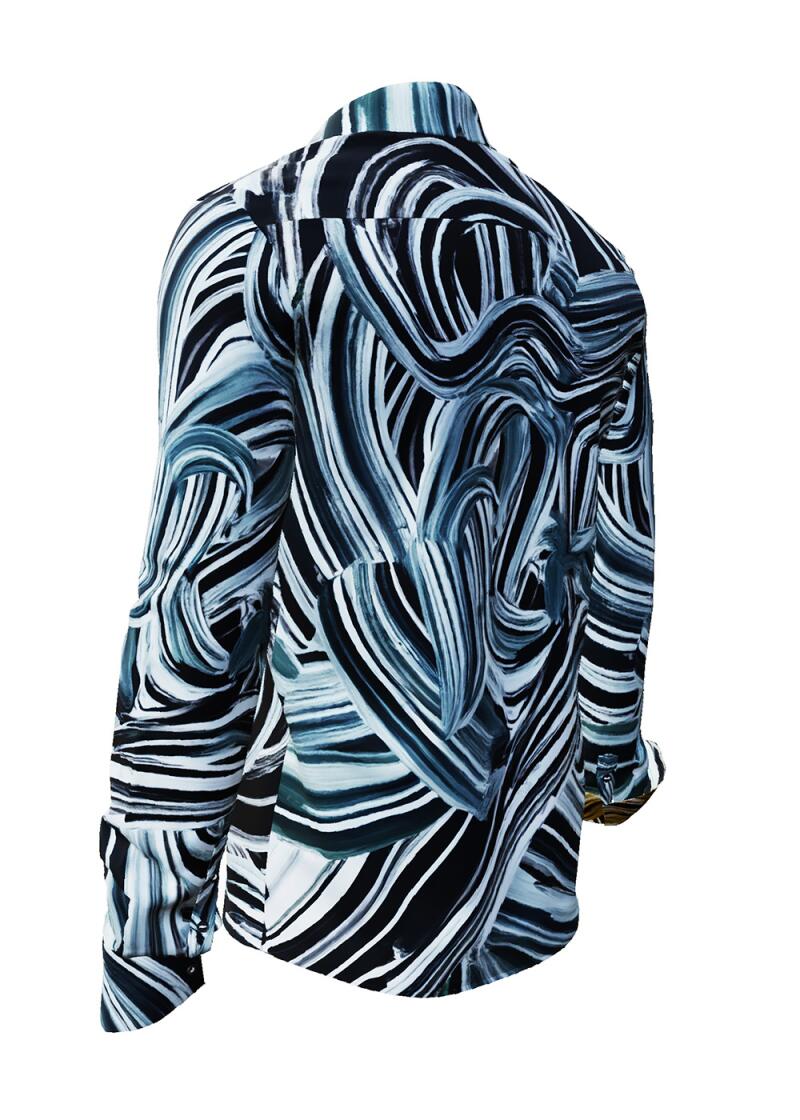 BRUSHSTROKE - blaues Langarmhemd - GERMENS
