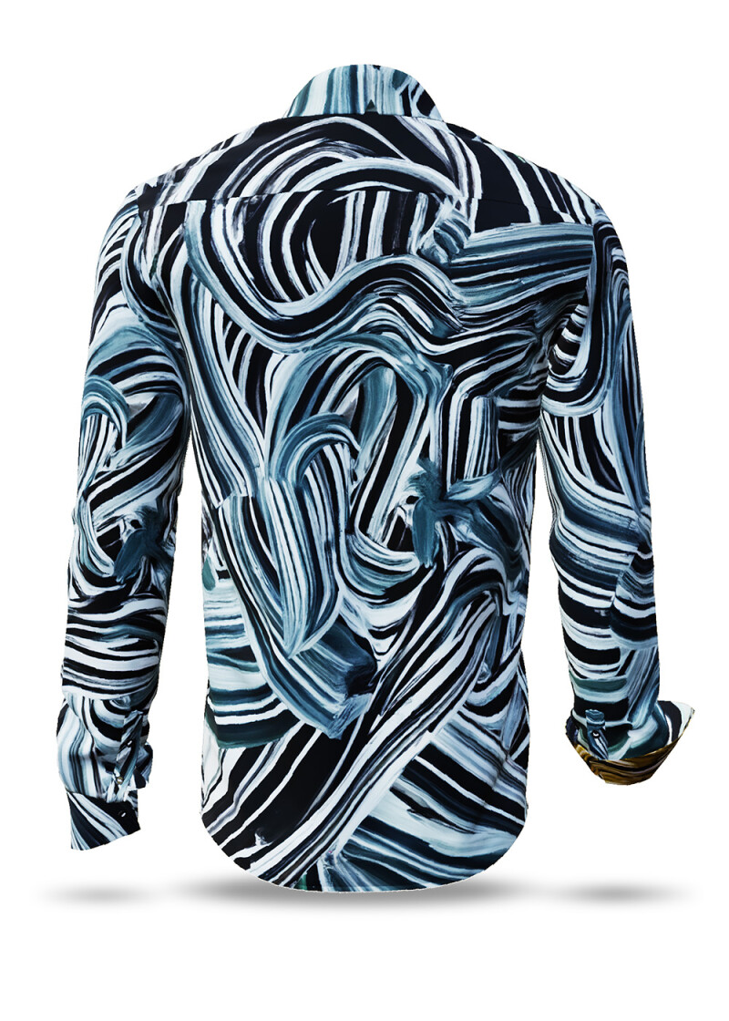 BRUSHSTROKE - blaues Langarmhemd - GERMENS