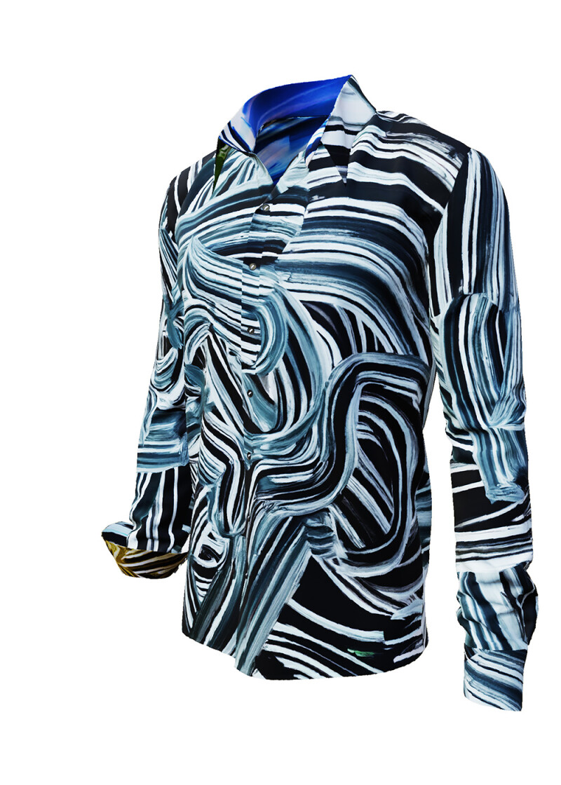 BRUSHSTROKE - blaues Langarmhemd - GERMENS