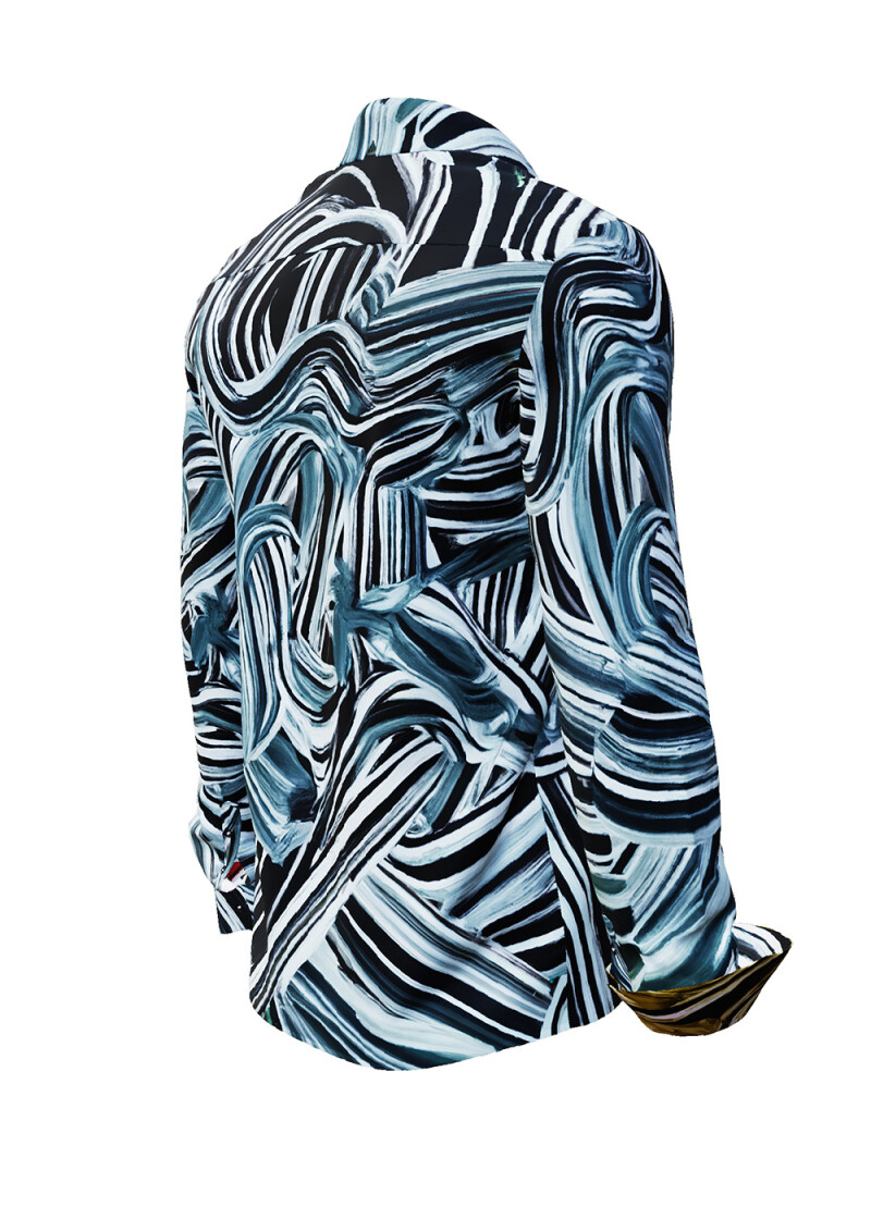 BRUSHSTROKE - blaues Langarmhemd - GERMENS