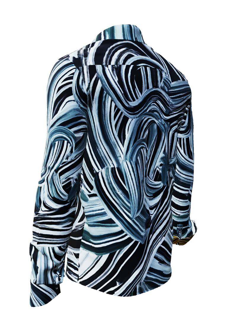 BRUSHSTROKE - blaues Langarmhemd - GERMENS