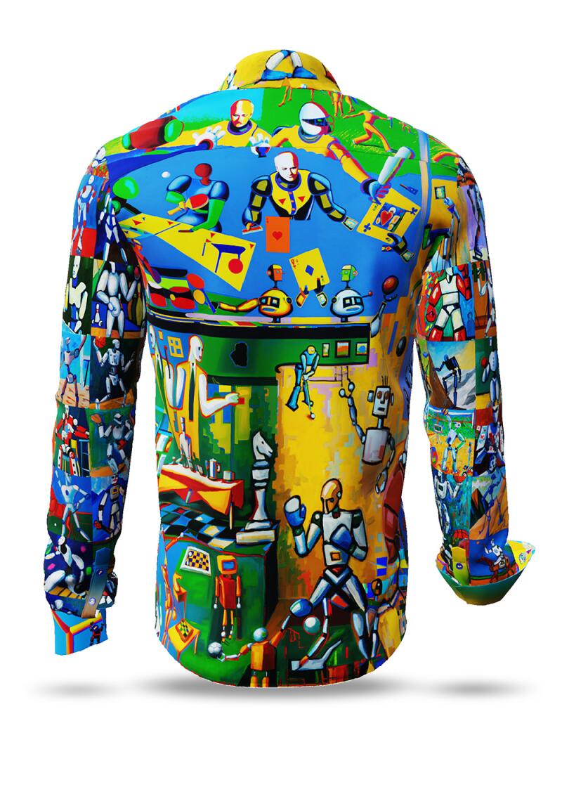 SPORTY HUMAN ROBOTS - Shirt with athletic robots - GERMENS