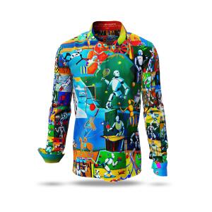 SPORTY HUMAN ROBOTS  - Shirt with athletic robots - GERMENS