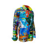 Discover Button Up Shirt SPORTY HUMAN ROBOTS - 100 % co