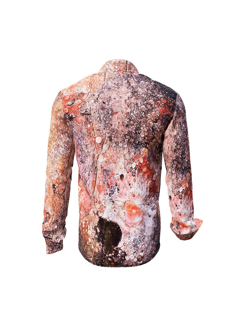 PETRIFIED FOREST CHEMNITZ 2 - Shirt with structures of petrifying tree - GERMENS artfashion - Unusual long sleeve shirt in 10 sizes - Made in Germany