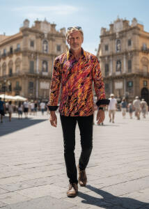 Discover colorful button up shirts for men TENSION - 100%...