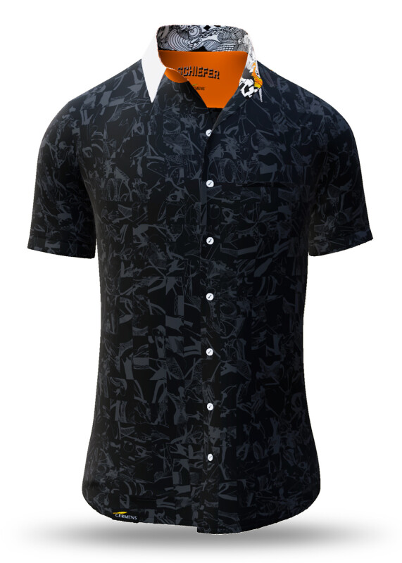 Summer shirt for men SCHIEFER - 100% cotton - 10 sizes from XS to 6XL - exceptional design - finest workmanship - fabrics made in Germany - limited edition and exclusive