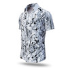 GREYTRAIN - Grey patterned short sleeve shirt - GERMENS