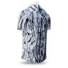 GREYTRAIN - Grey patterned short sleeve shirt - GERMENS