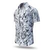 GREYTRAIN - Grey patterned short sleeve shirt - GERMENS