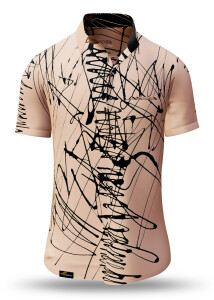 Summer shirt for men DENADA BEIGE - 100% cotton - 10...