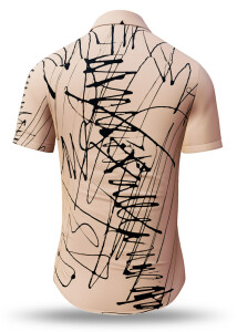 Summer shirt for men DENADA BEIGE - 100% cotton - 10...