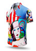 Mens Short Sleeve Button Down ZIRKUSLEBEN – GERMENS artfashion – 100 % Cotton - Size 4XL