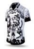 Short Sleeve Button Up Shirt DOGFIGHT – GERMENS artfashion – Size L