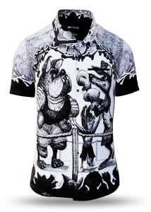 Sommerhemd Herren DOGFIGHT - 100 % Baumwolle - 10 Größen von XS - 6XL - außergewöhnliches Design - feinste Verarbeitung - Stoffe Made in Germany - limitiert und exklusiv