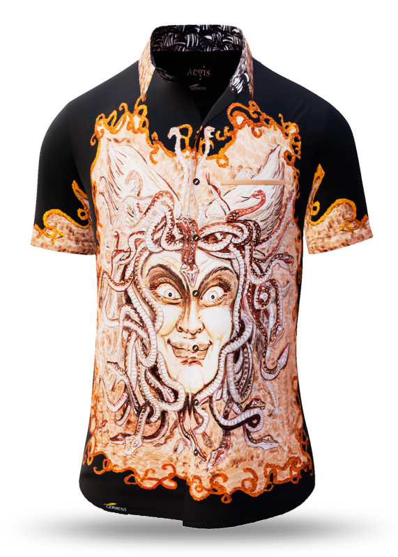 Sommerhemd Herren AEGIS - 100 % Baumwolle - 10 Größen von XS - 6XL - außergewöhnliches Design - feinste Verarbeitung - Stoffe Made in Germany - limitiert und exklusiv