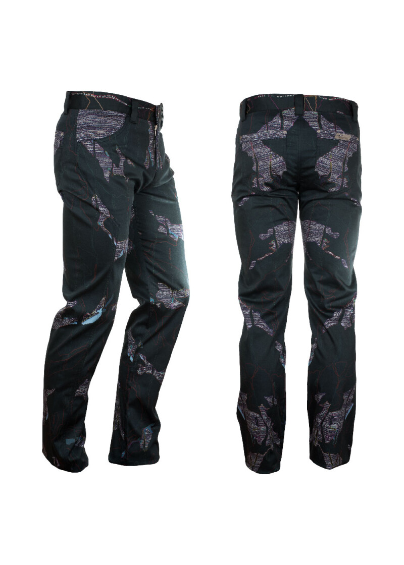 Dunkle gemusterte Herrenhose NIGHTMAR von Germens