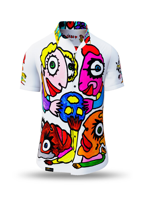 Summer shirt for men LIEBE - 100% cotton - 10 sizes from XS to 6XL - exceptional design - finest workmanship - fabrics made in Germany - limited edition and exclusive