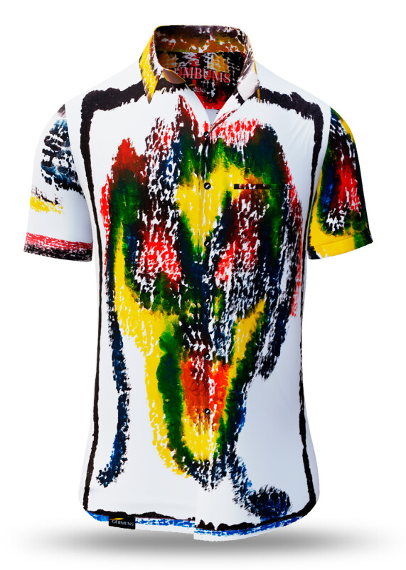 Summer shirt for men RUMBUMS - 100% cotton - 10 sizes from XS to 6XL - exceptional design - finest workmanship - fabrics made in Germany - limited edition and exclusive