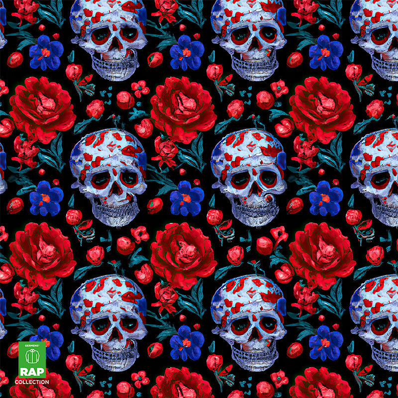 SKULL IN THE ROSE BED - Patterned Shirt - GERMENS RAP Collection