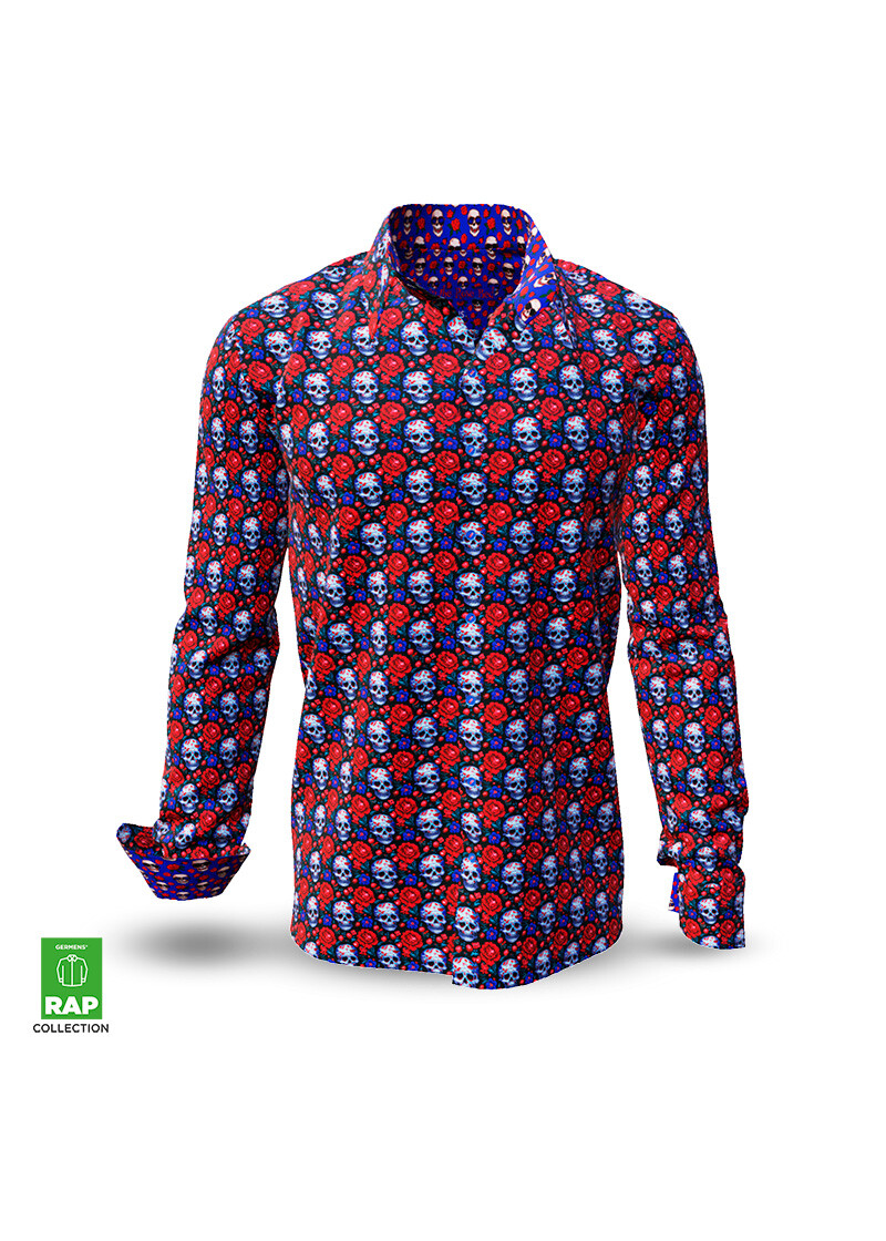 Entdecke bunte Hemden Herren SKULL IN THE ROSE BED - 100 % Baumwolle