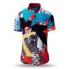 Button up shirt for summer PATCHWORK - GERMENS