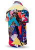 Mens Short Sleeve Button Up PATCHWORK – GERMENS artfashion – 100 % Cotton - Size M