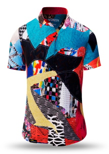 Sommerhemd Herren PATCHWORK - 100 % Baumwolle - 10 Größen von XS - 6XL - außergewöhnliches Design - feinste Verarbeitung - Stoffe Made in Germany - limitiert und exklusiv