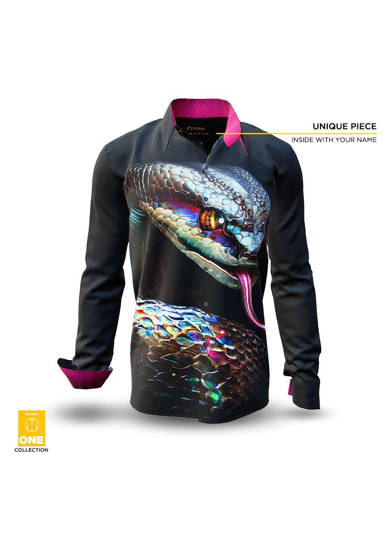 COBRA - Unique Shirt - GERMENS ONE Collection - This shirt is only available once in the world - with certificate and imprint of your name in the shirt