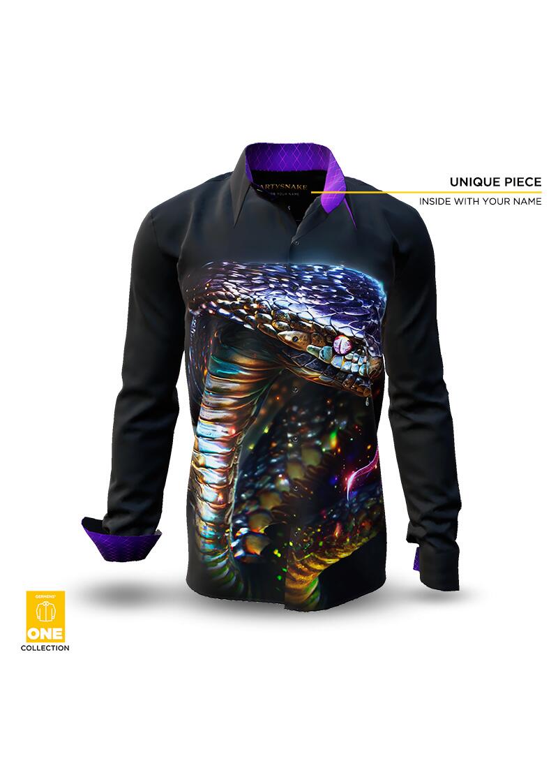 PARTYSNAKE - Unique Shirt - GERMENS ONE Collection - This shirt is only available once in the world - with certificate and imprint of your name in the shirt