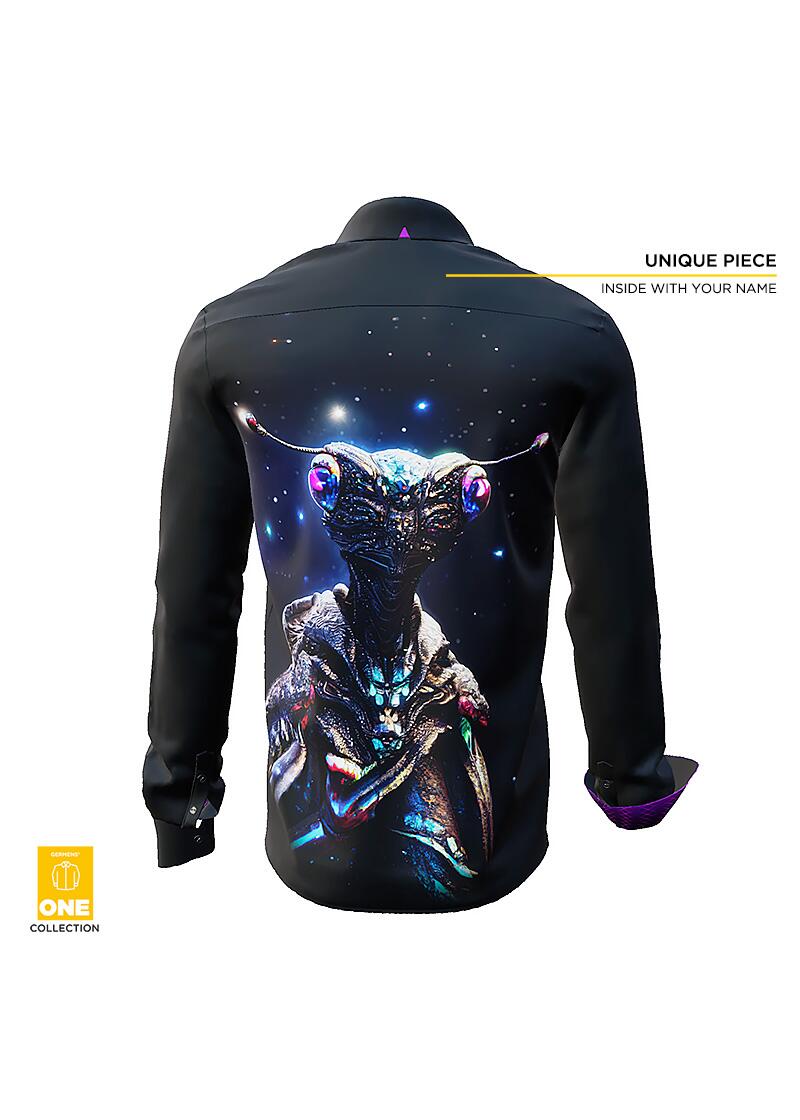 ALIENPARTY - Unique Shirt - GERMENS ONE Collection - This shirt is only available once in the world - with certificate and imprint of your name in the shirt